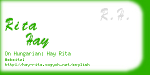 rita hay business card